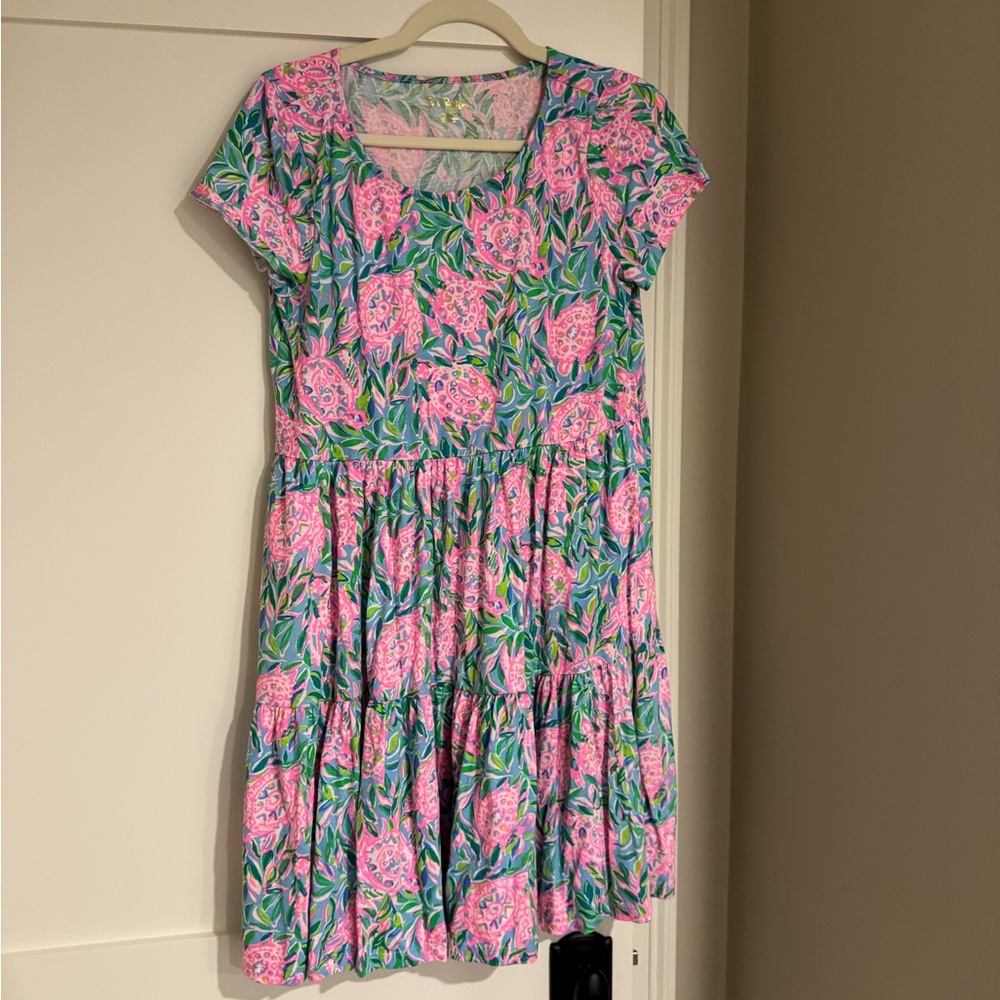 Lilly Pulitzer Pink and Green Floral Dress